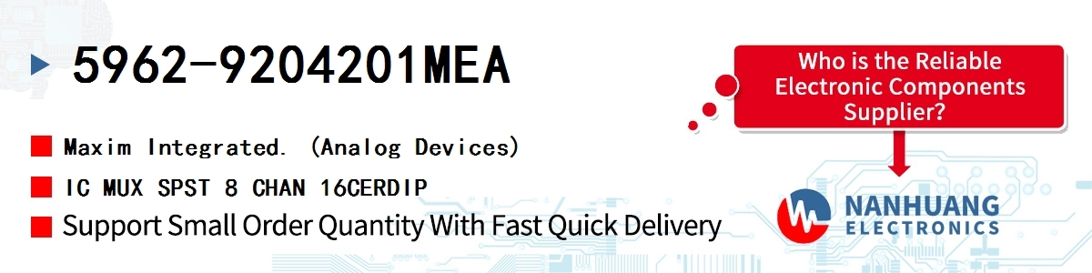 5962-9204201MEA Maxim IC MUX SPST 8 CHAN 16CERDIP