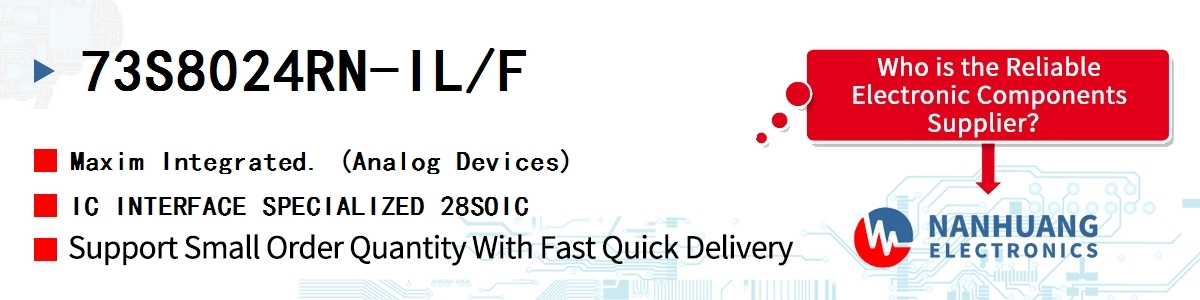 73S8024RN-IL/F Maxim IC INTERFACE SPECIALIZED 28SOIC