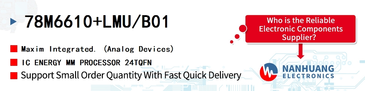 78M6610+LMU/B01 Maxim IC ENERGY MM PROCESSOR 24TQFN