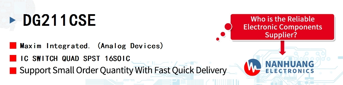 DG211CSE+ Maxim IC SWITCH QUAD SPST 16SOIC