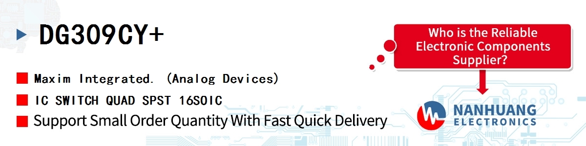 DG309CY Maxim IC SWITCH QUAD SPST 16SOIC