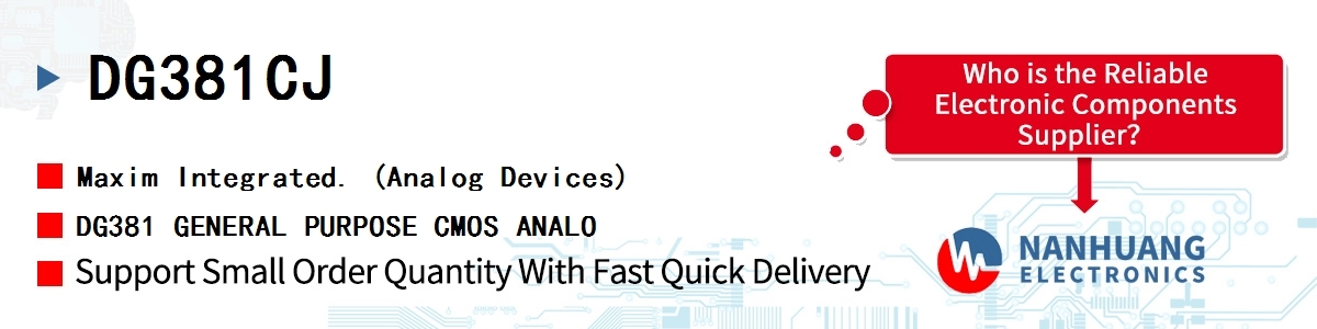 DG381CJ Maxim DG381 GENERAL PURPOSE CMOS ANALO