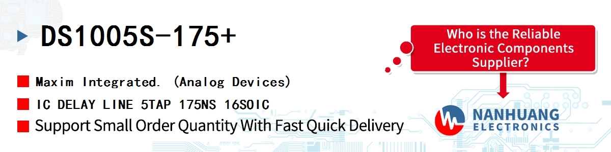 DS1005S-175+ Maxim IC DELAY LINE 5TAP 175NS 16SOIC