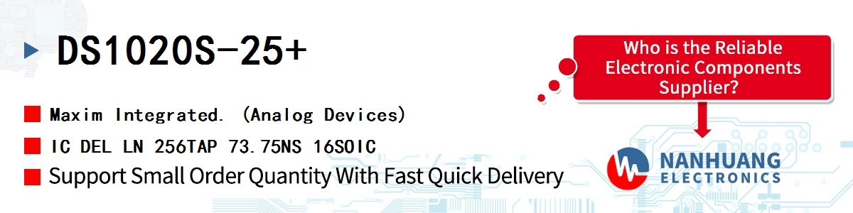DS1020S-25 Maxim IC DEL LN 256TAP 73.75NS 16SOIC
