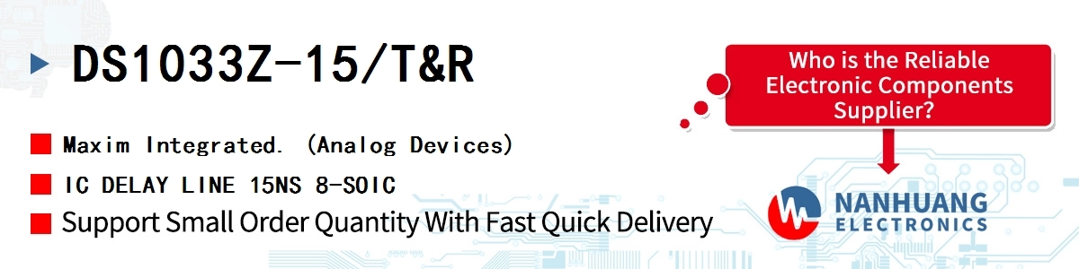 DS1033Z-15/T&R Maxim IC DELAY LINE 15NS 8-SOIC