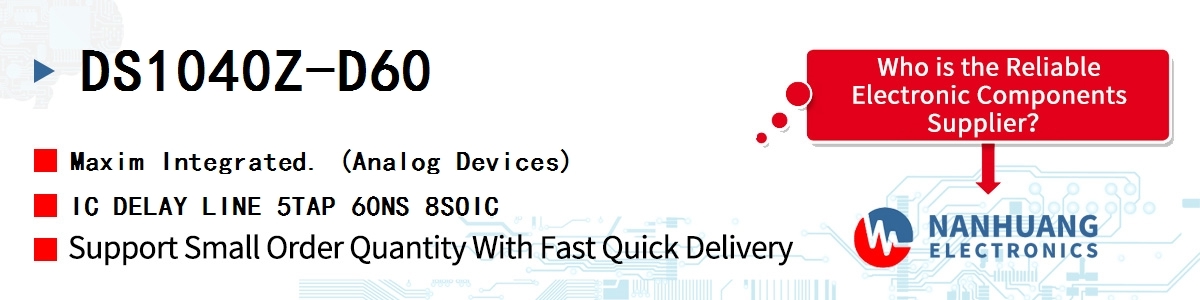 DS1040Z-D60+ Maxim IC DELAY LINE 5TAP 60NS 8SOIC