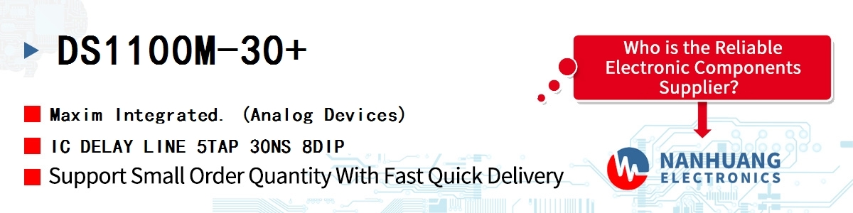 DS1100M-30+ Maxim IC DELAY LINE 5TAP 30NS 8DIP