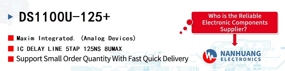 DS1100U-125+ Maxim IC DELAY LINE 5TAP 125NS 8UMAX