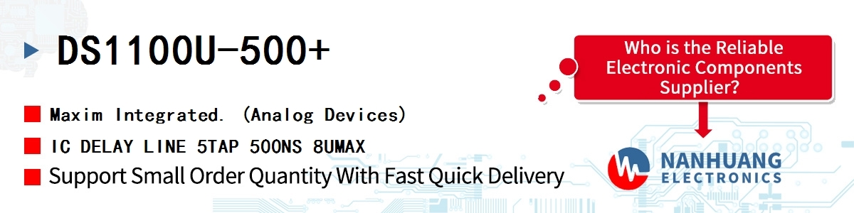 DS1100U-500 Maxim IC DELAY LINE 5TAP 500NS 8UMAX