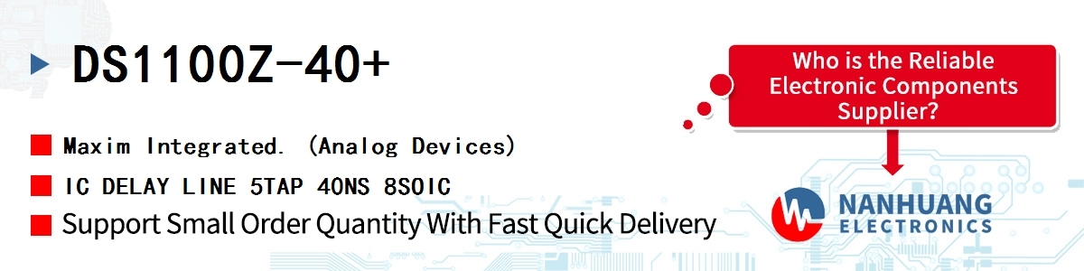 DS1100Z-40 Maxim IC DELAY LINE 5TAP 40NS 8SOIC