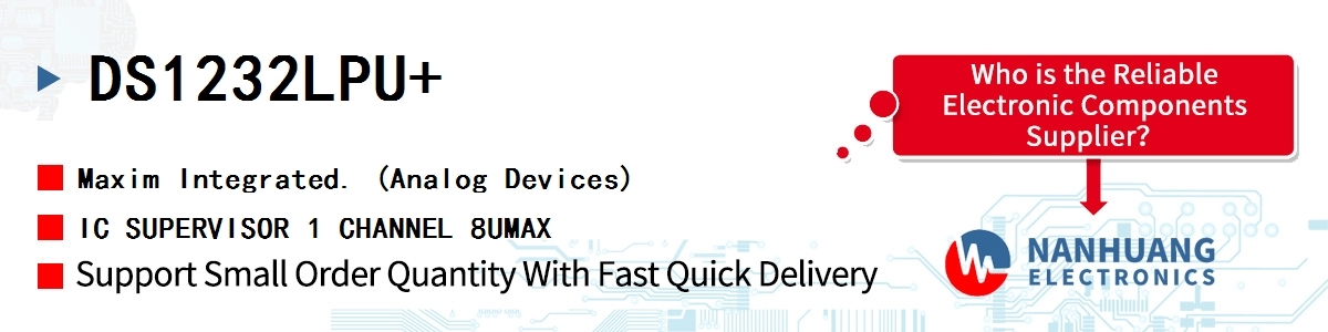 DS1232LPU+ Maxim IC SUPERVISOR 1 CHANNEL 8UMAX