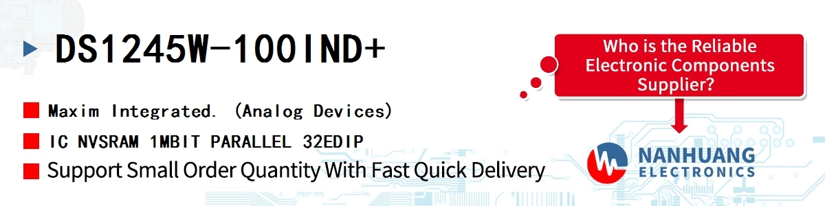 DS1245W-100IND Maxim IC NVSRAM 1MBIT PARALLEL 32EDIP