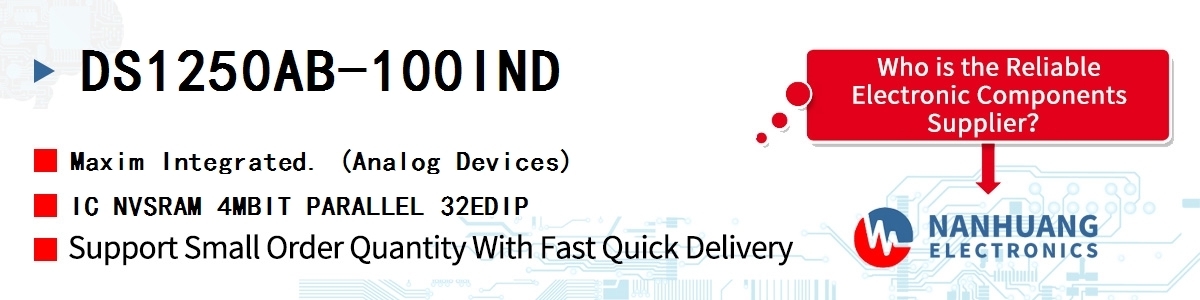 DS1250AB-100IND Maxim IC NVSRAM 4MBIT PARALLEL 32EDIP