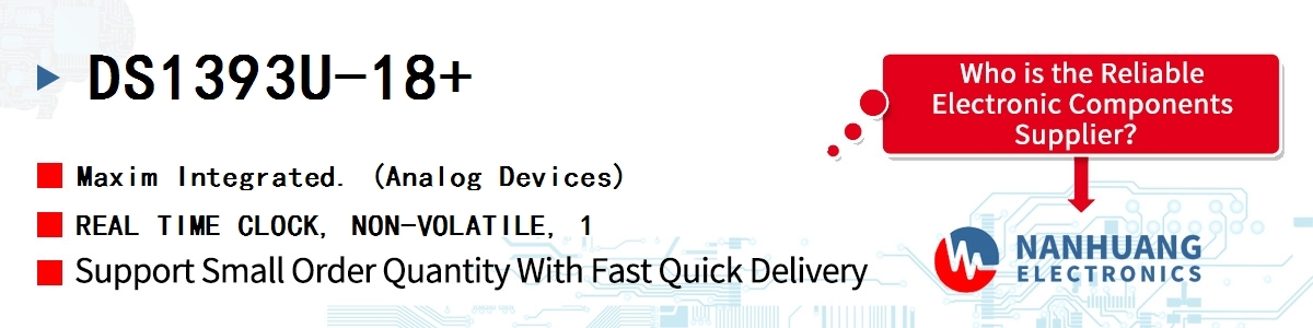 DS1393U-18+ Maxim REAL TIME CLOCK, NON-VOLATILE, 1