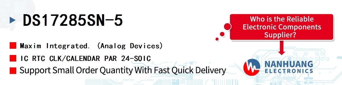 DS17285SN-5+ Maxim IC RTC CLK/CALENDAR PAR 24-SOIC
