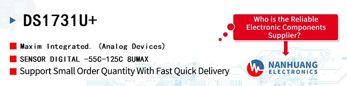 DS1731U+ Maxim SENSOR DIGITAL -55C-125C 8UMAX