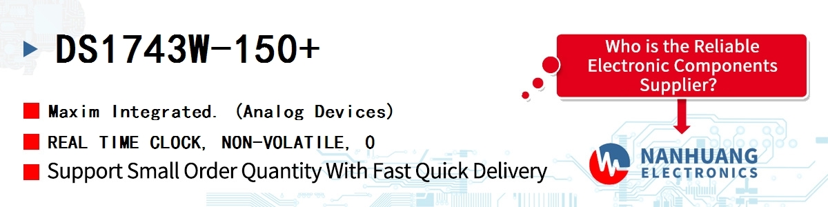 DS1743W-150+ Maxim REAL TIME CLOCK, NON-VOLATILE, 0