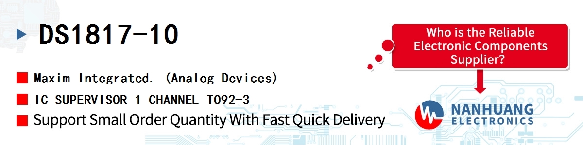 DS1817-10+ Maxim IC SUPERVISOR 1 CHANNEL TO92-3
