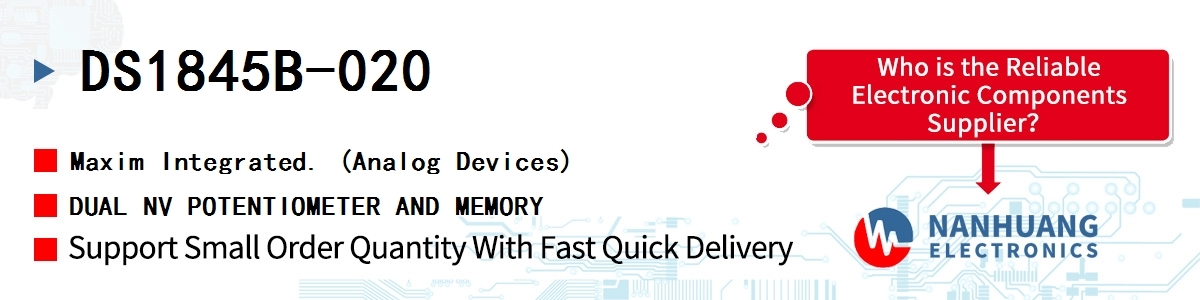 DS1845B-020 Maxim DUAL NV POTENTIOMETER AND MEMORY