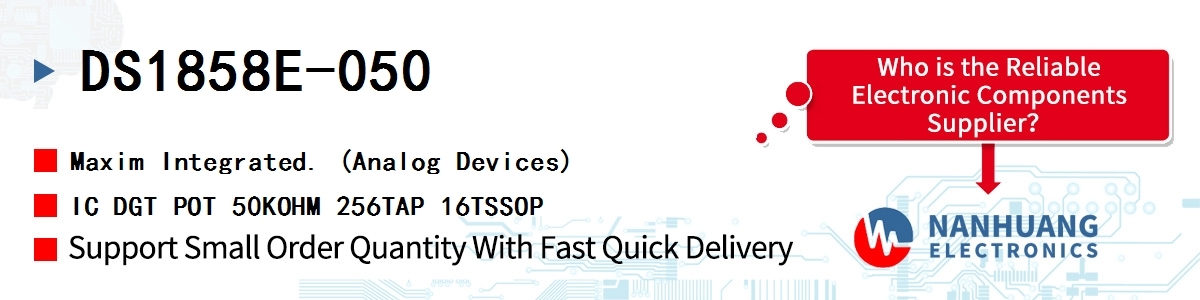 DS1858E-050 Maxim IC DGT POT 50KOHM 256TAP 16TSSOP
