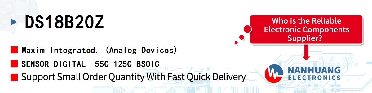 DS18B20Z+ Maxim SENSOR DIGITAL -55C-125C 8SOIC