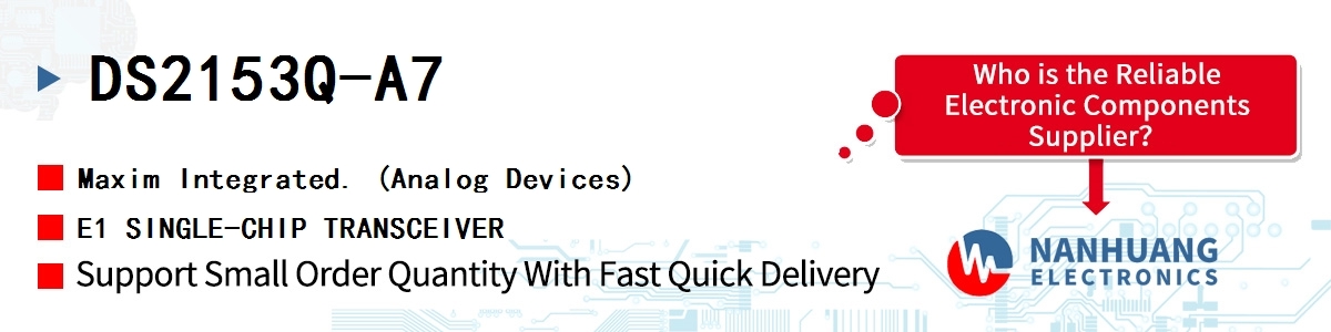 DS2153Q-A7 Maxim E1 SINGLE-CHIP TRANSCEIVER