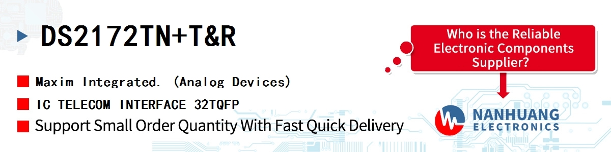 DS2172TN+T&R Maxim IC TELECOM INTERFACE 32TQFP