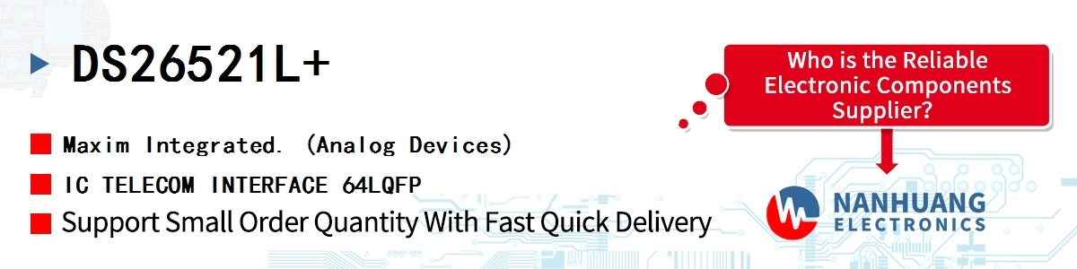 DS26521L+ Maxim IC TELECOM INTERFACE 64LQFP
