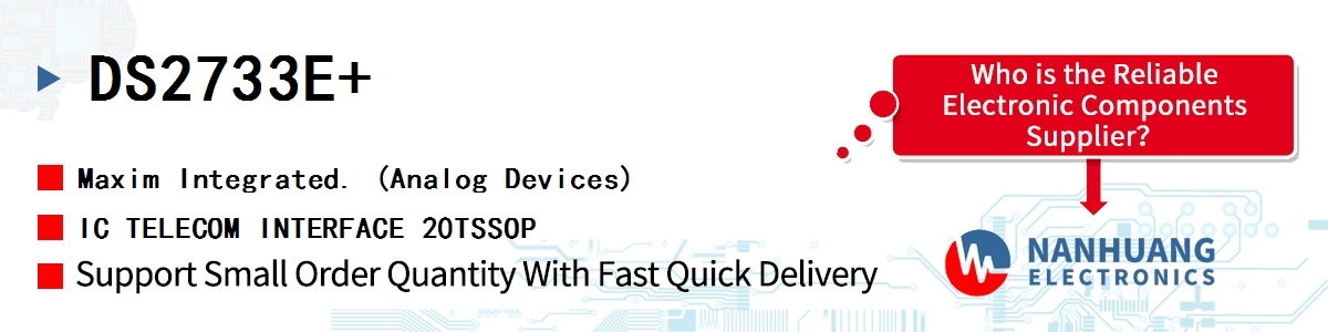 DS2733E+ Maxim IC TELECOM INTERFACE 20TSSOP
