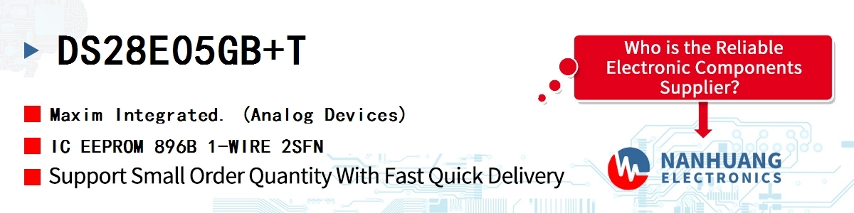 DS28E05GB+T Maxim IC EEPROM 896B 1-WIRE 2SFN