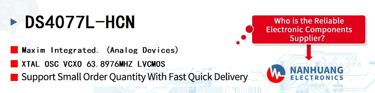 DS4077L-HCN Maxim XTAL OSC VCXO 63.8976MHZ LVCMOS