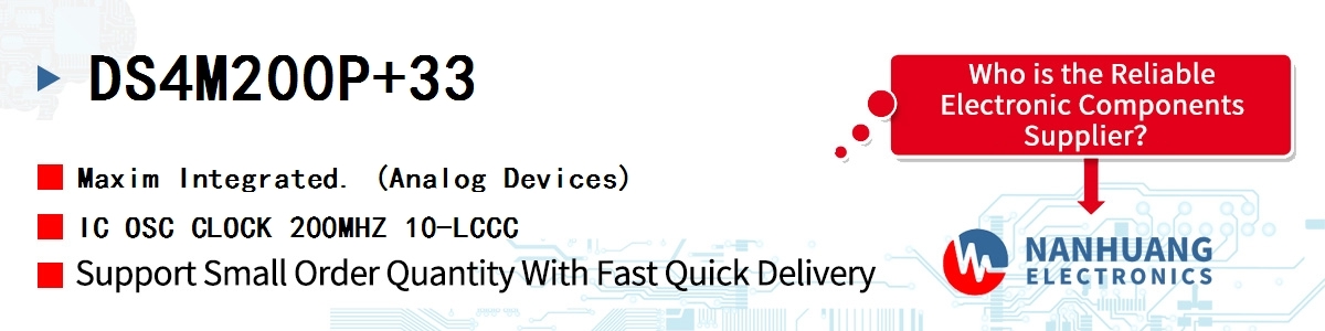 DS4M200P+33 Maxim IC OSC CLOCK 200MHZ 10-LCCC