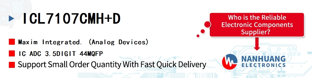 ICL7107CMH+D Maxim IC ADC 3.5DIGIT 44MQFP
