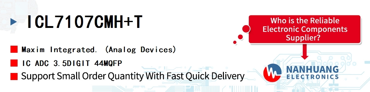 ICL7107CMH+T Maxim IC ADC 3.5DIGIT 44MQFP
