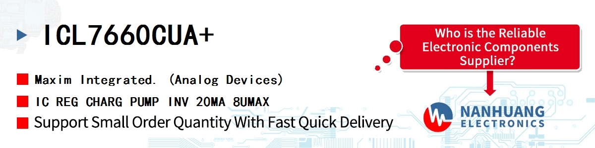 ICL7660CUA+ Maxim IC REG CHARG PUMP INV 20MA 8UMAX