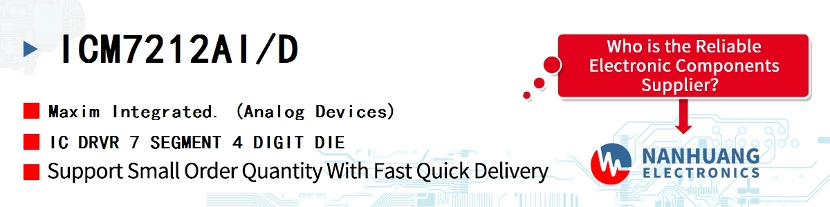 ICM7212AI/D Maxim IC DRVR 7 SEGMENT 4 DIGIT DIE