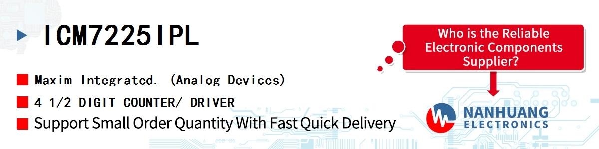 ICM7225IPL Maxim 4 1/2 DIGIT COUNTER/ DRIVER