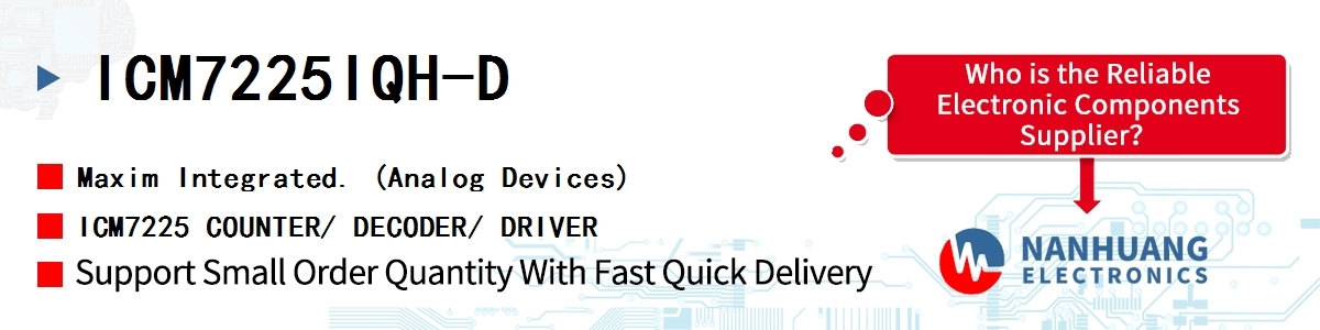 ICM7225IQH-D Maxim ICM7225 COUNTER/ DECODER/ DRIVER