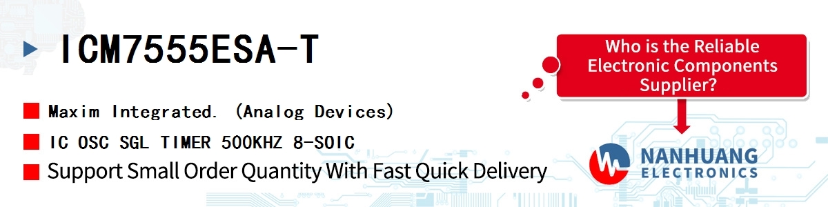 ICM7555ESA-T Maxim IC OSC SGL TIMER 500KHZ 8-SOIC