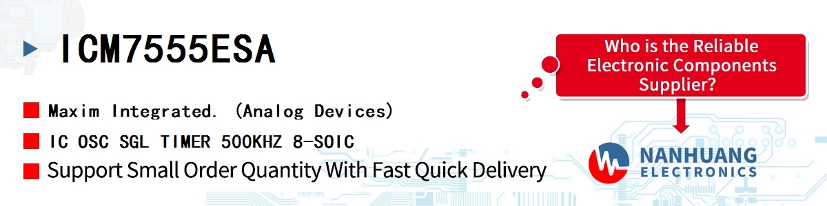 ICM7555ESA+ Maxim IC OSC SGL TIMER 500KHZ 8-SOIC
