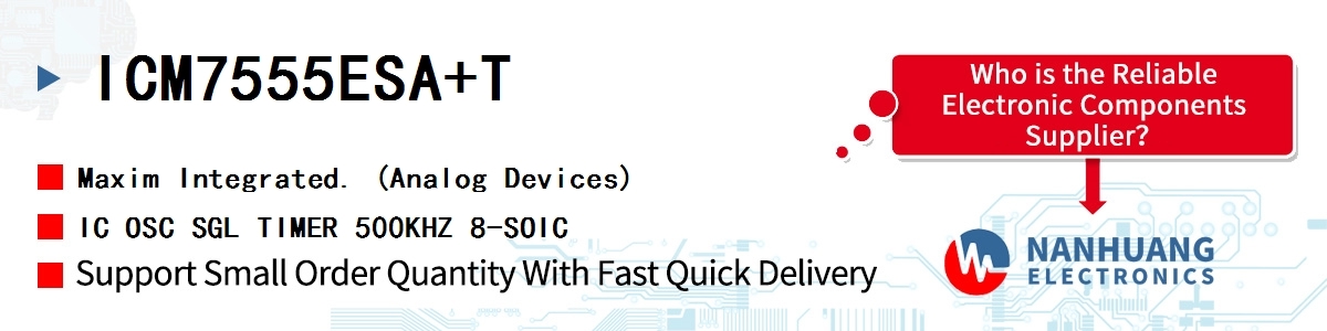 ICM7555ESA+T Maxim IC OSC SGL TIMER 500KHZ 8-SOIC