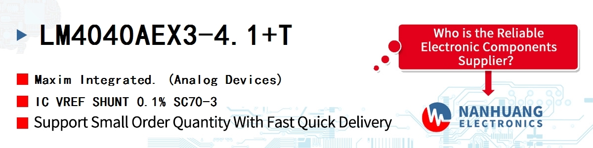 LM4040AEX3-4.1+T Maxim IC VREF SHUNT 0.1% SC70-3