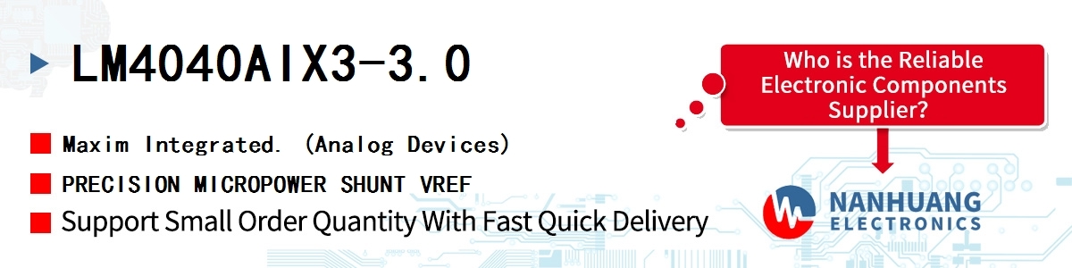 LM4040AIX3-3.0 Maxim PRECISION MICROPOWER SHUNT VREF