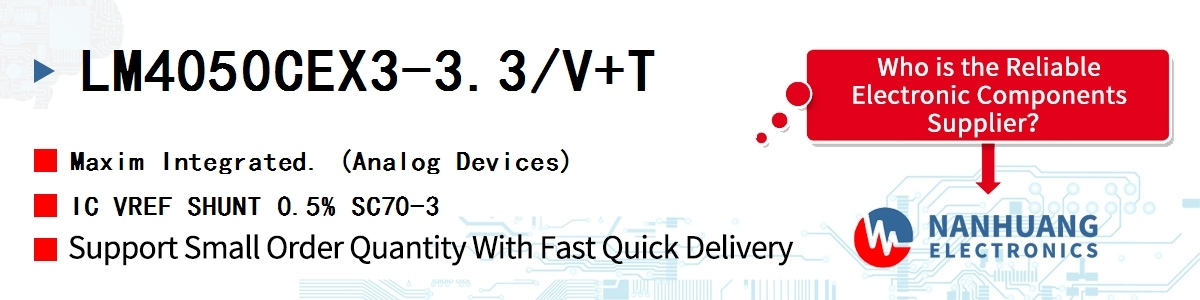 LM4050CEX3-3.3/V+T Maxim IC VREF SHUNT 0.5% SC70-3