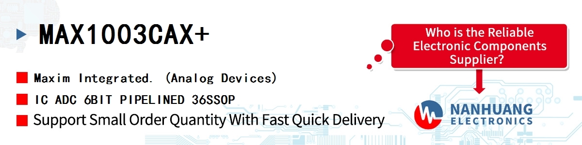 MAX1003CAX+ Maxim IC ADC 6BIT PIPELINED 36SSOP