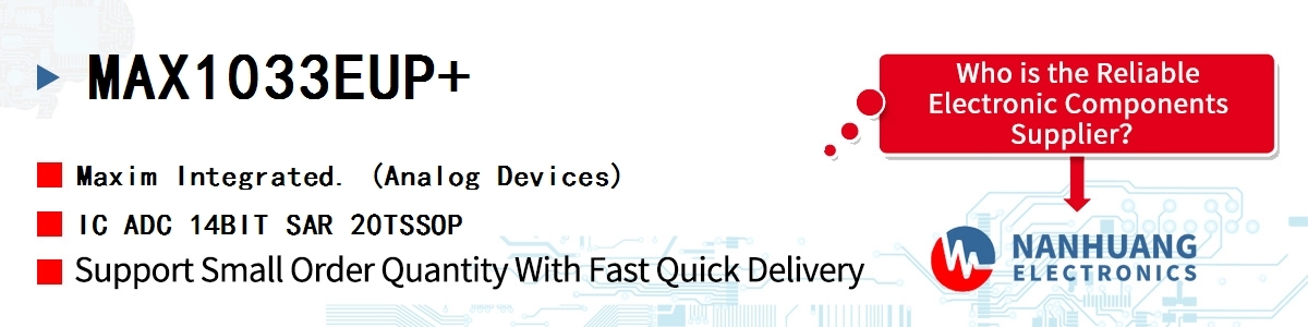 MAX1033EUP+ Maxim IC ADC 14BIT SAR 20TSSOP