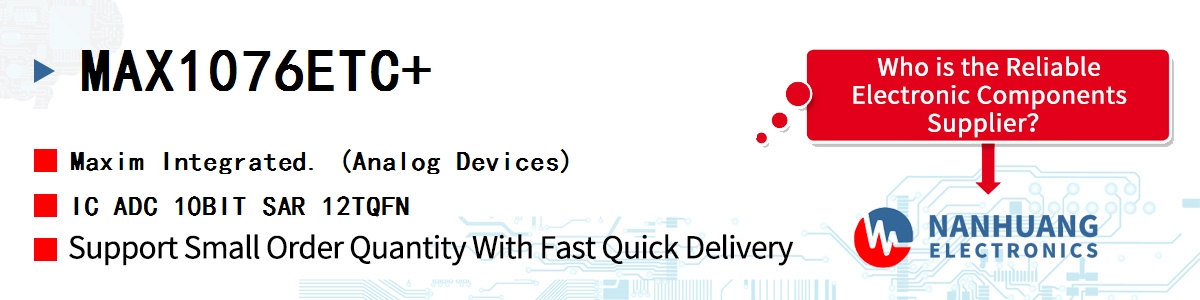 MAX1076ETC Maxim MAX1076 10-BIT ADC