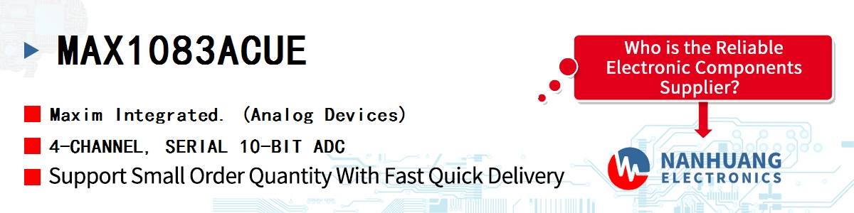 MAX1083ACUE Maxim 4-CHANNEL, SERIAL 10-BIT ADC