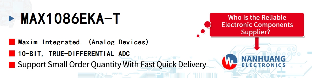 MAX1086EKA-T Maxim 10-BIT, TRUE-DIFFERENTIAL ADC