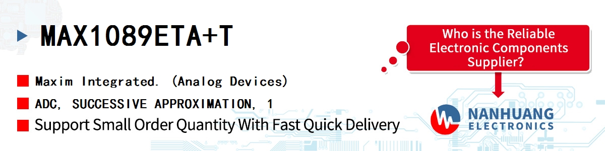 MAX1089ETA+T Maxim ADC, SUCCESSIVE APPROXIMATION, 1